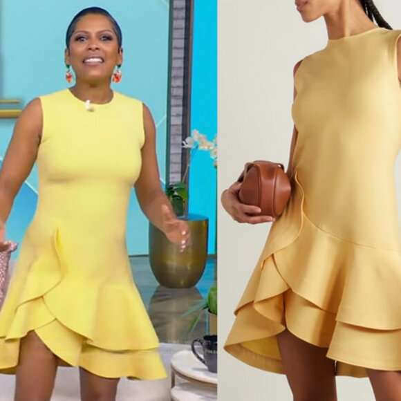 OSCAR DE LA RENTA Ruffled wool-blend crepe mini dress Size XS/S NEW - Picture 12 of 15